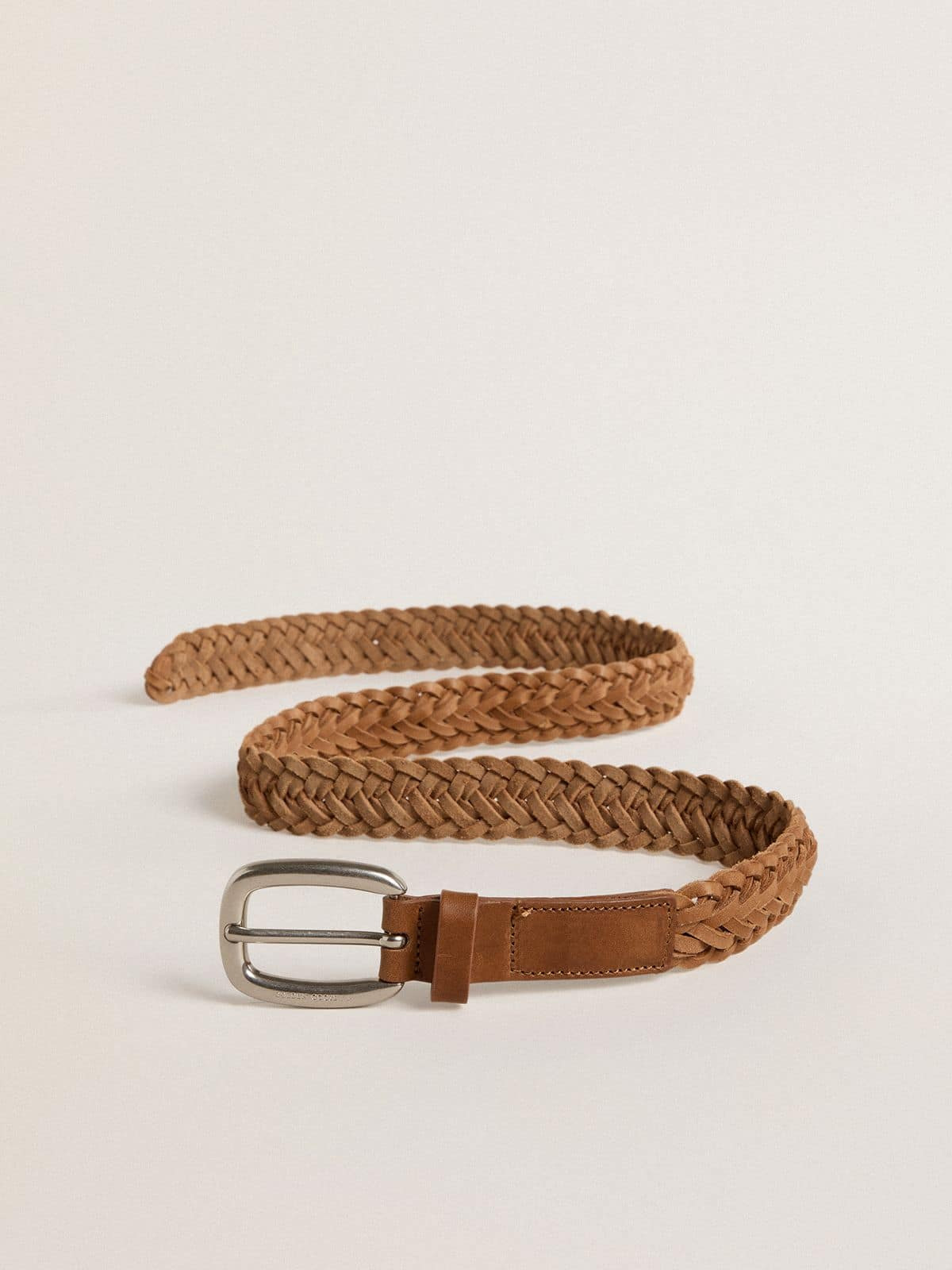 Houston belt in dove-gray woven leather - 4