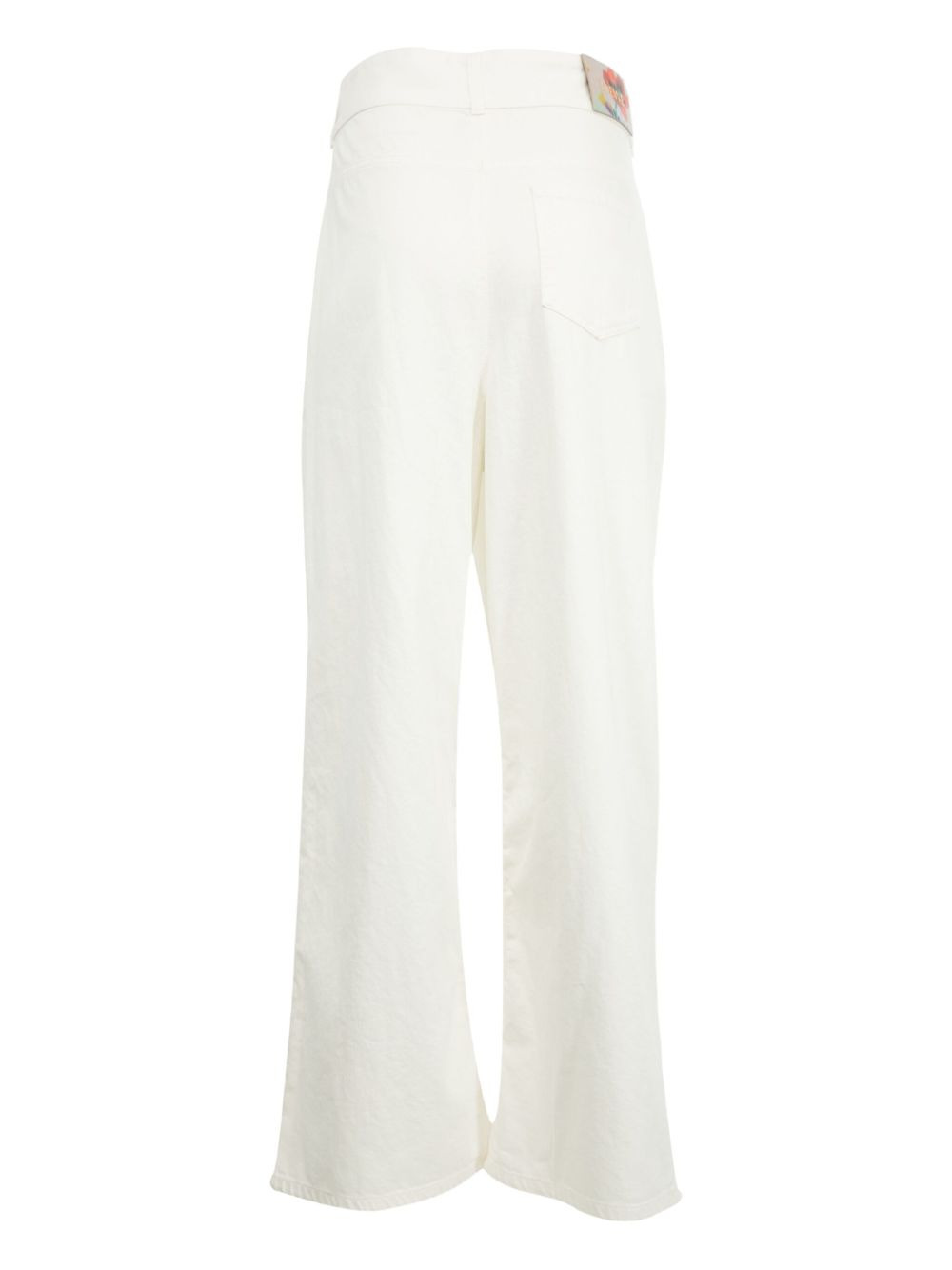 wrap pleated jeans - 2