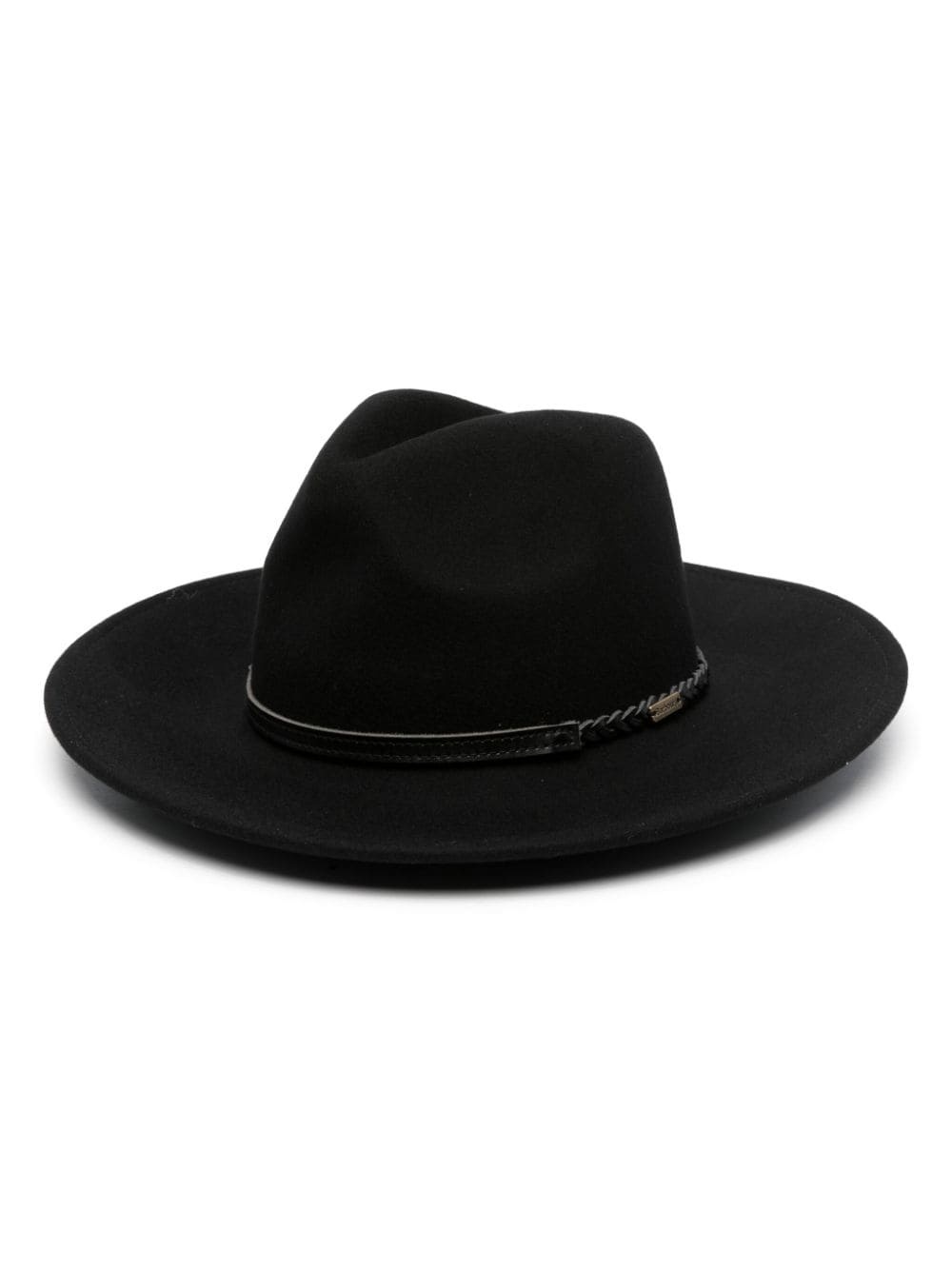 braided-strap wool hat - 1