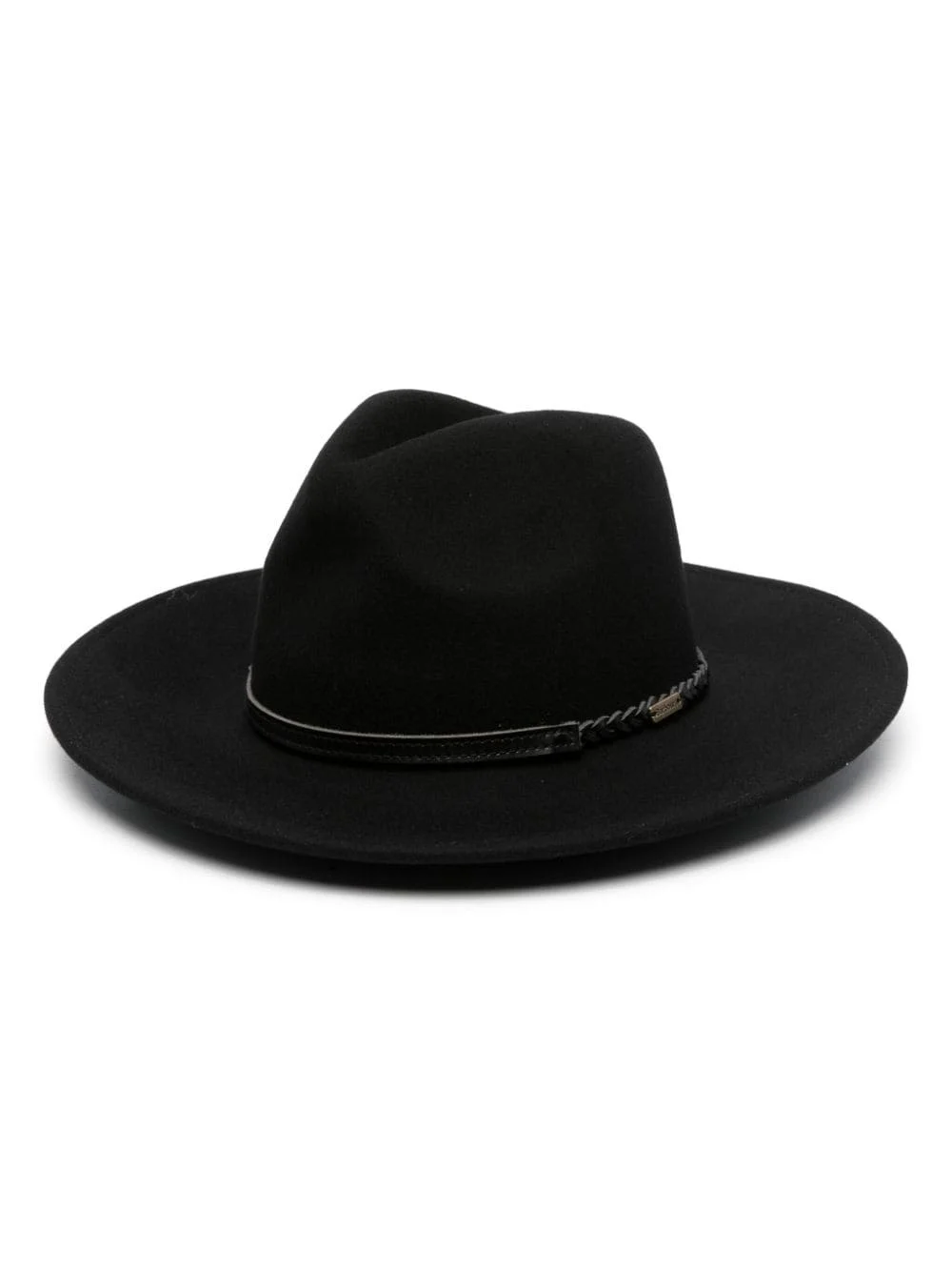braided-strap wool hat - 1