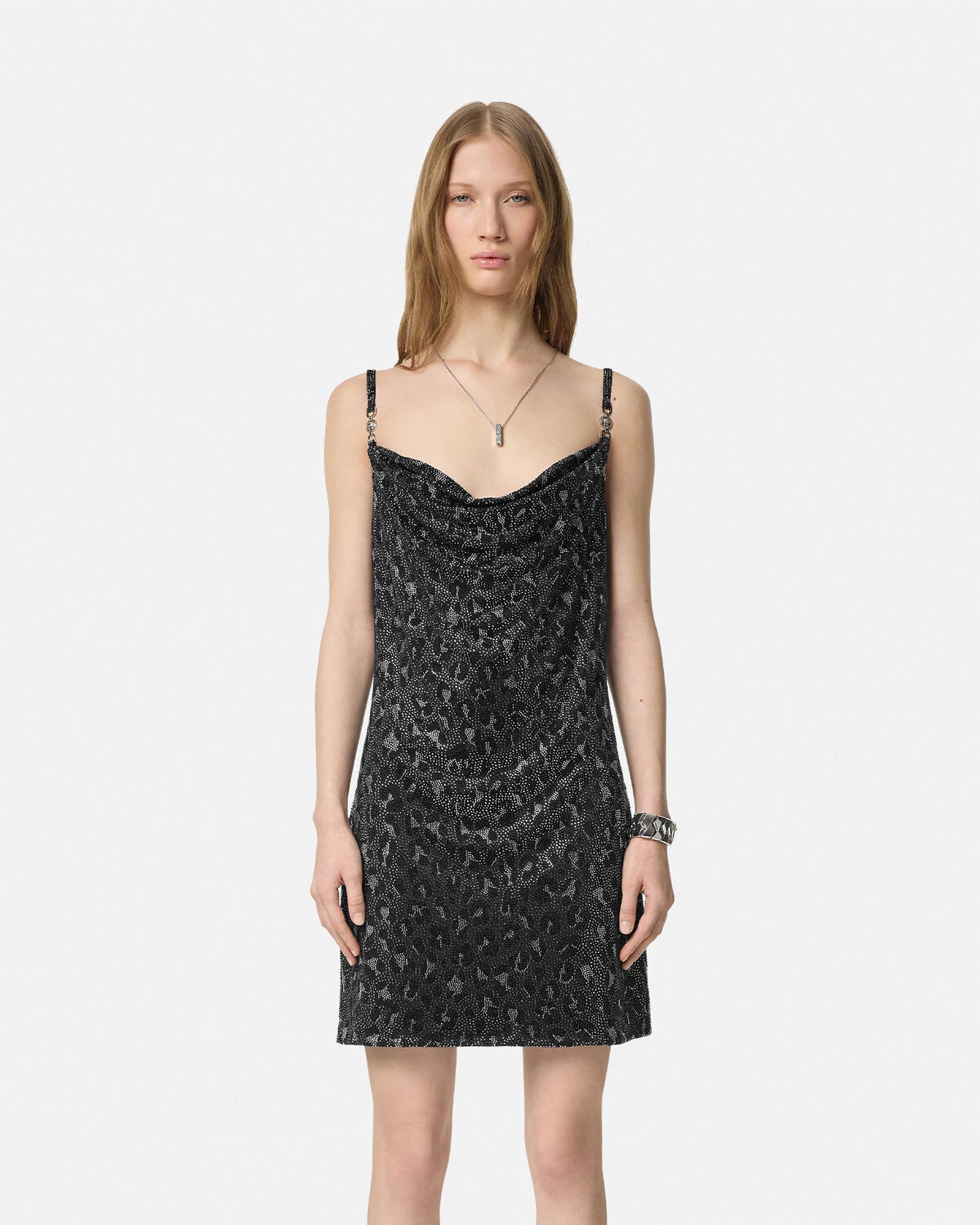 Crystal Leopard Slip Mini Dress - 4
