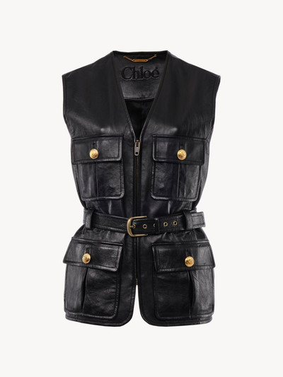 Chloé UTILITARIAN VEST IN SOFT LEATHER outlook