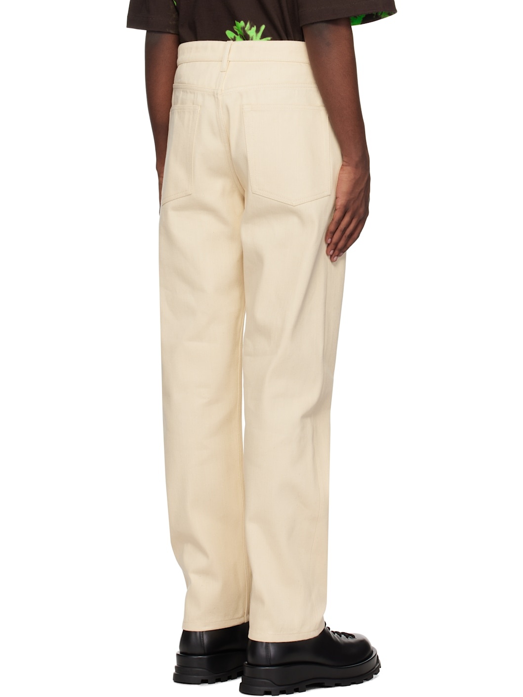 Beige Sea Island Denim Jeans - 3
