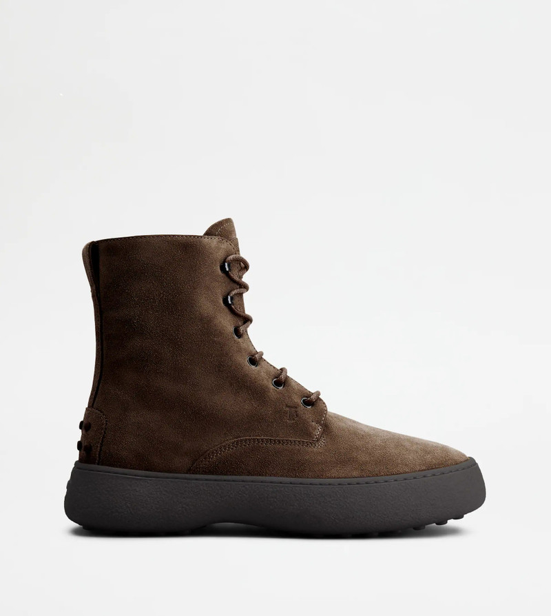 TOD'S W. G. ANKLE BOOTS IN SUEDE - BROWN - 1