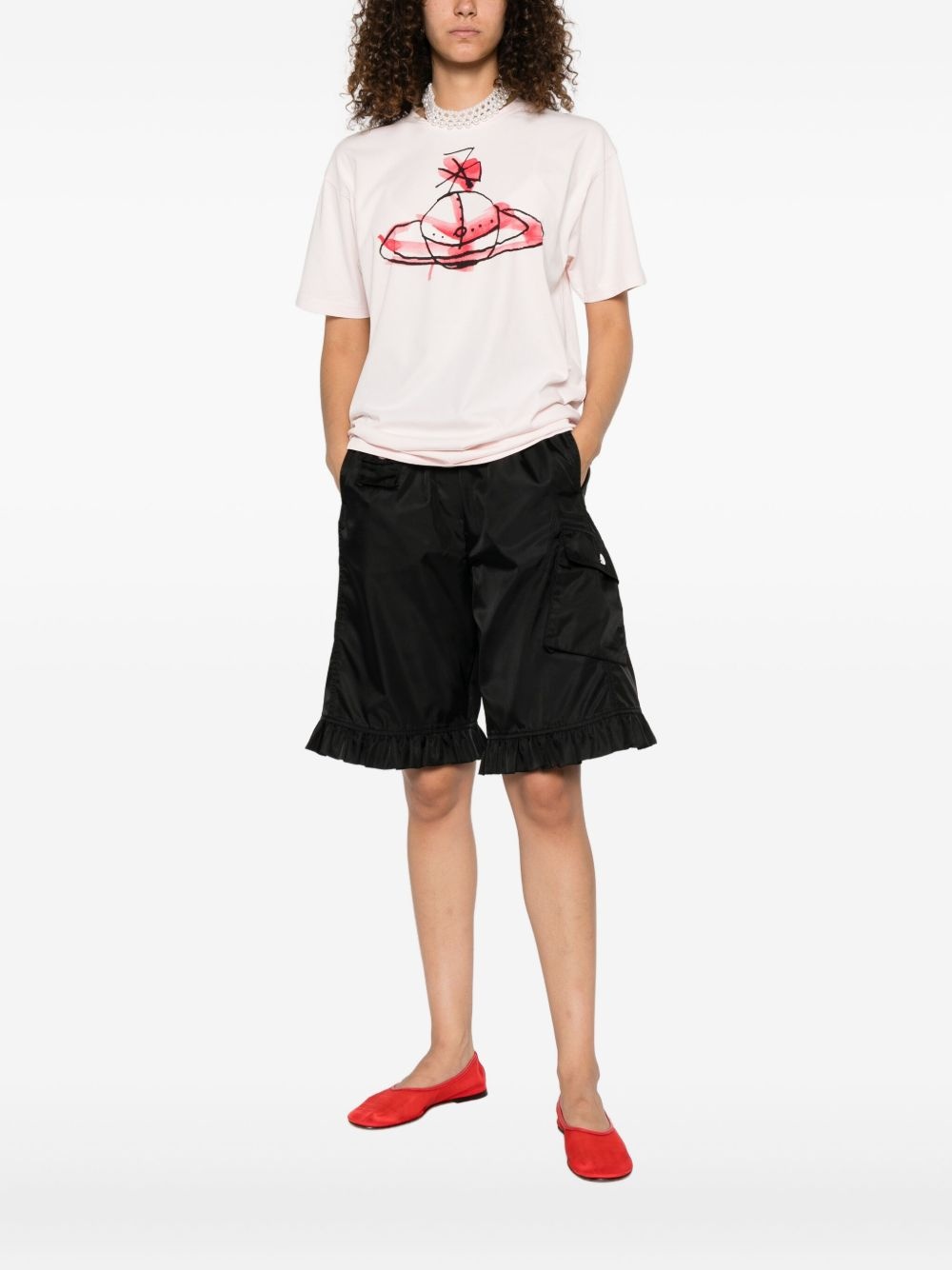 orb-print organic cotton t-shirt - 3