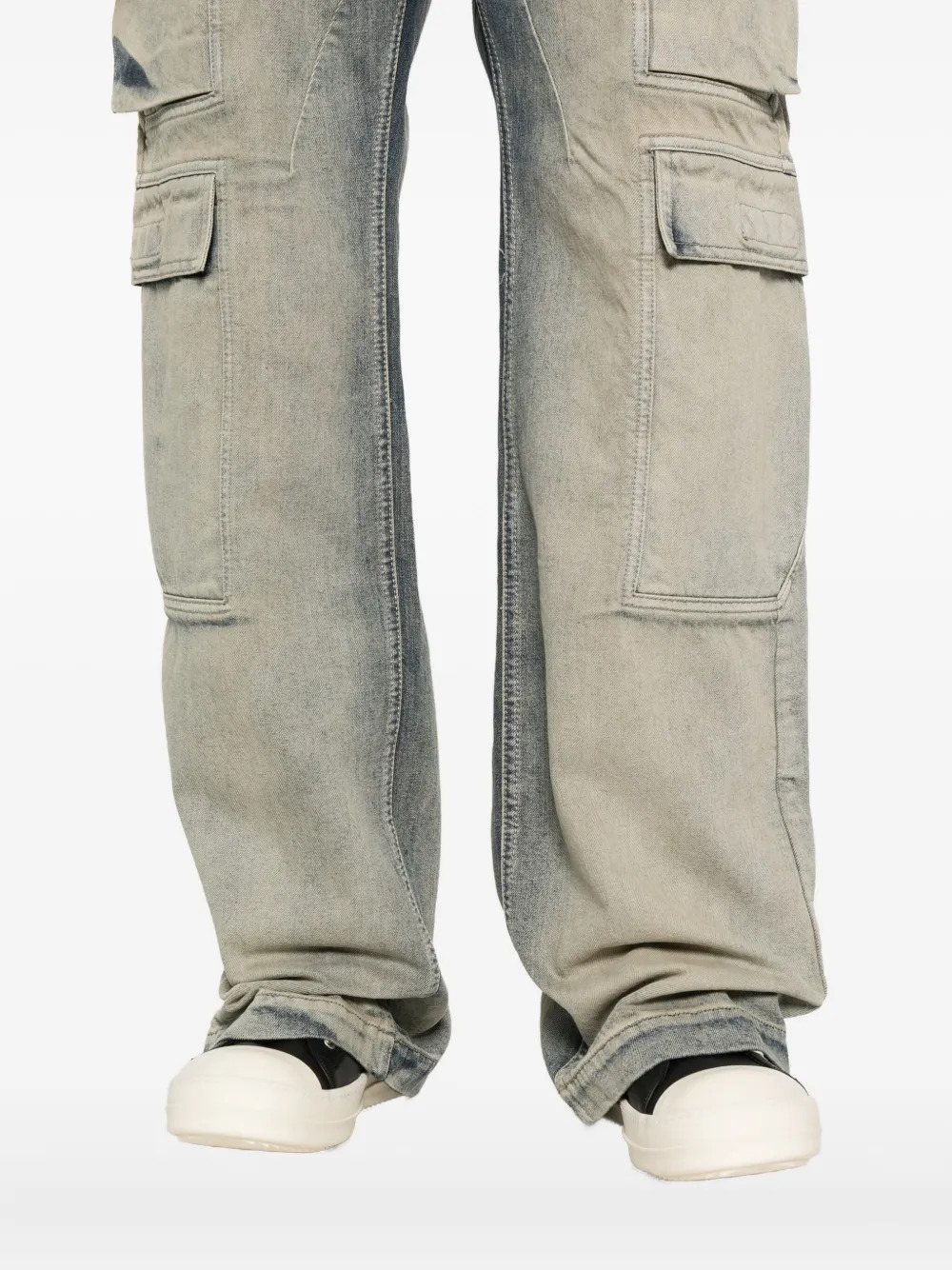 RICK OWENS DRKSHDW - Men Denim Double Cargo Jeans Pants - 5