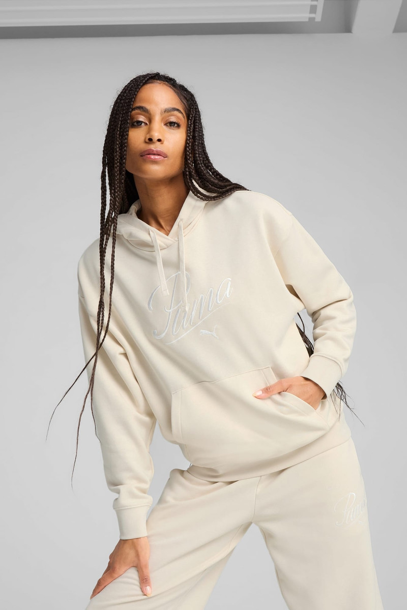 PUMA Essentials Script Women's Comfort Hoodie outlook