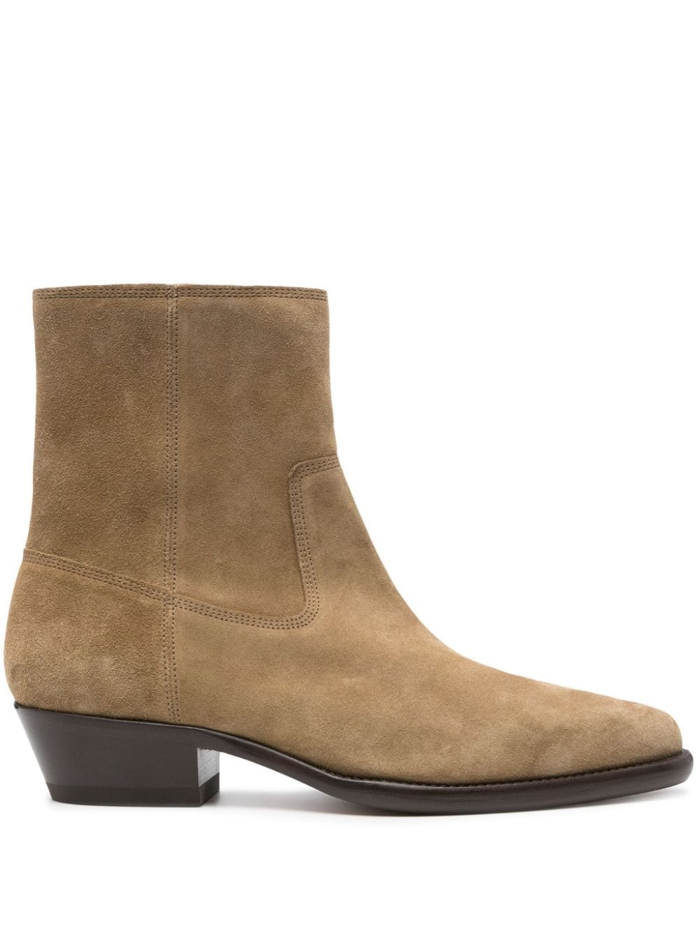 pointed-toe suede ankle boots - 1