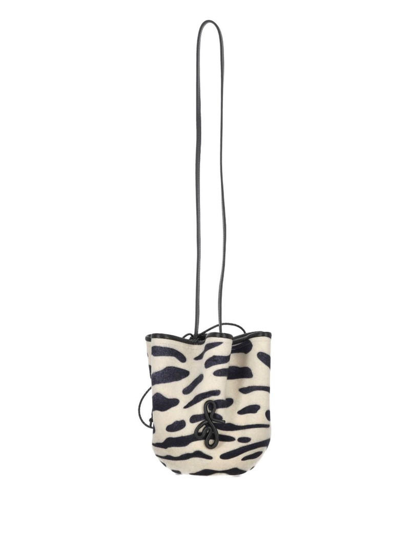 animal-print drawstring bucket bag 1