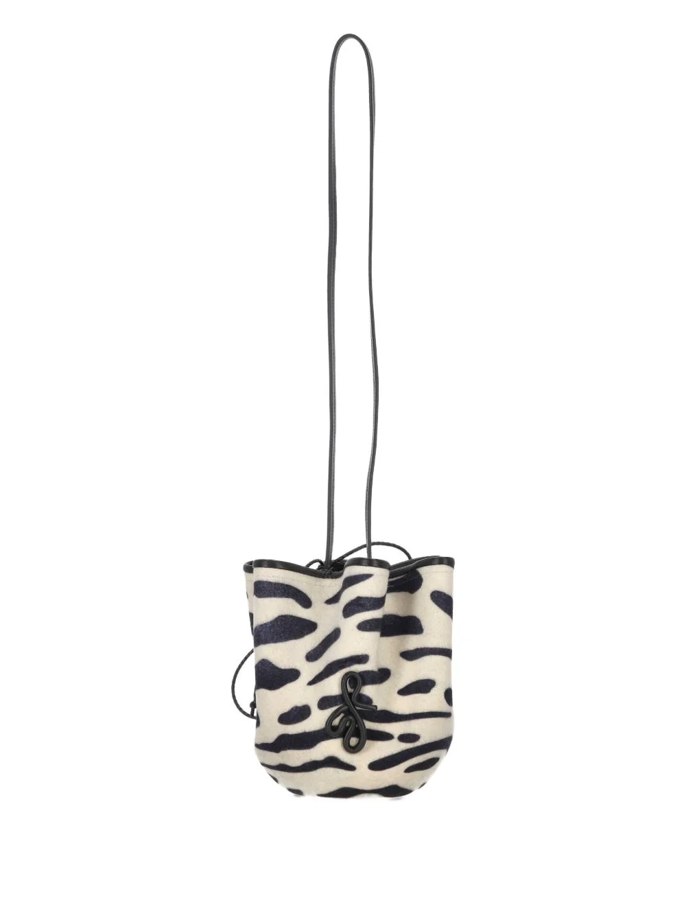 animal-print drawstring bucket bag - 1