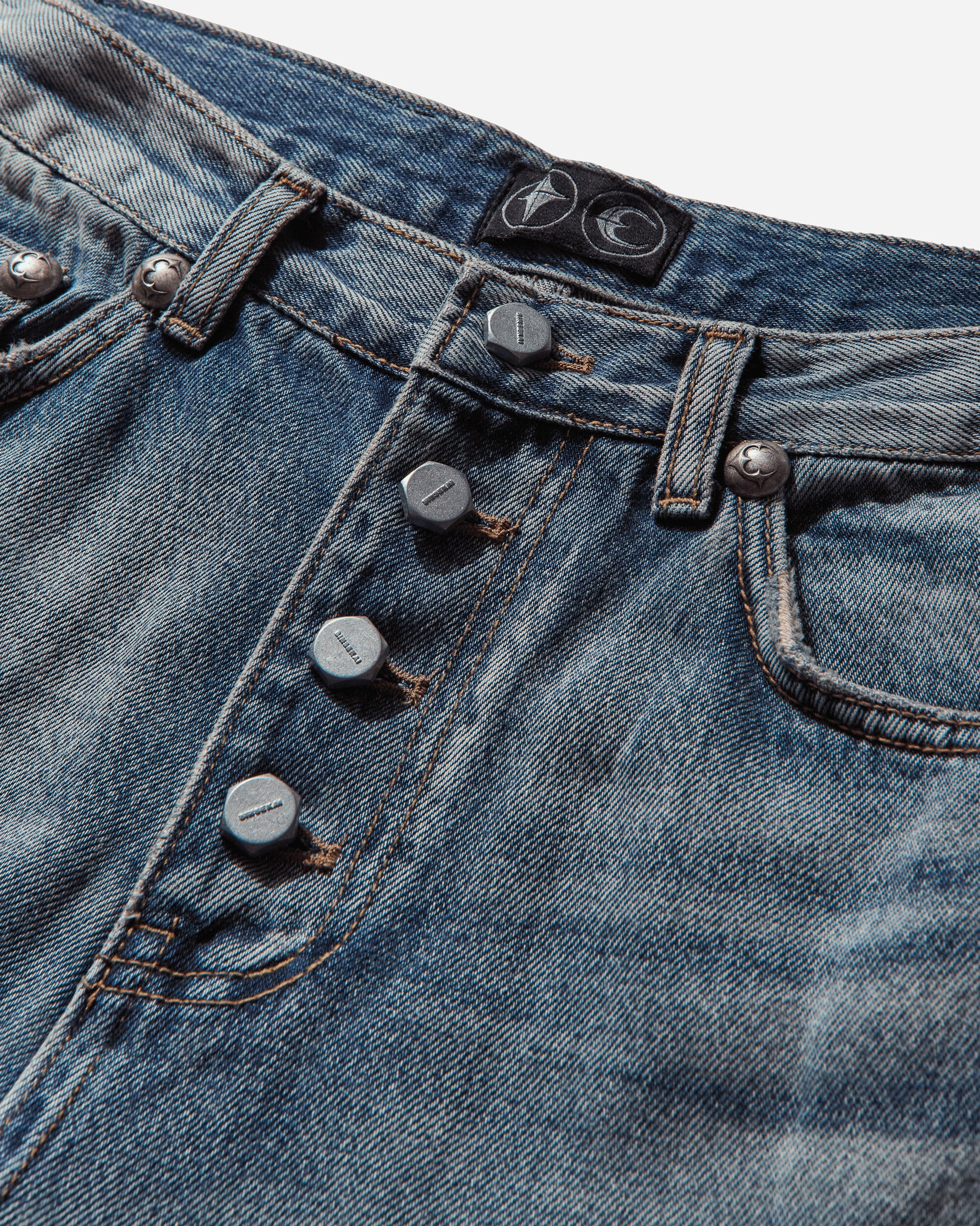 Men's Vintage Double Knee Pants Blue - 4