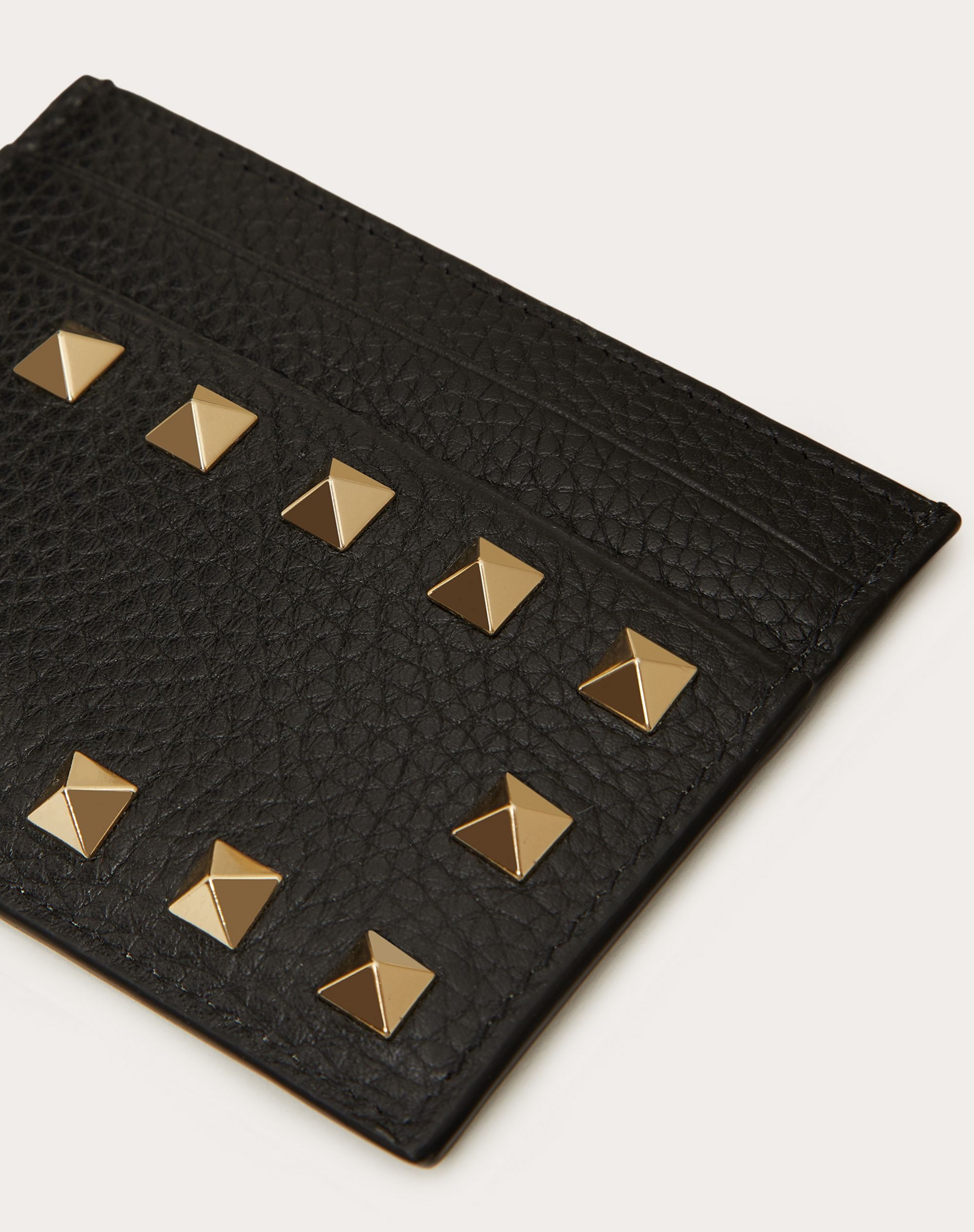 Rockstud Grainy Calfskin Cardholder - 2