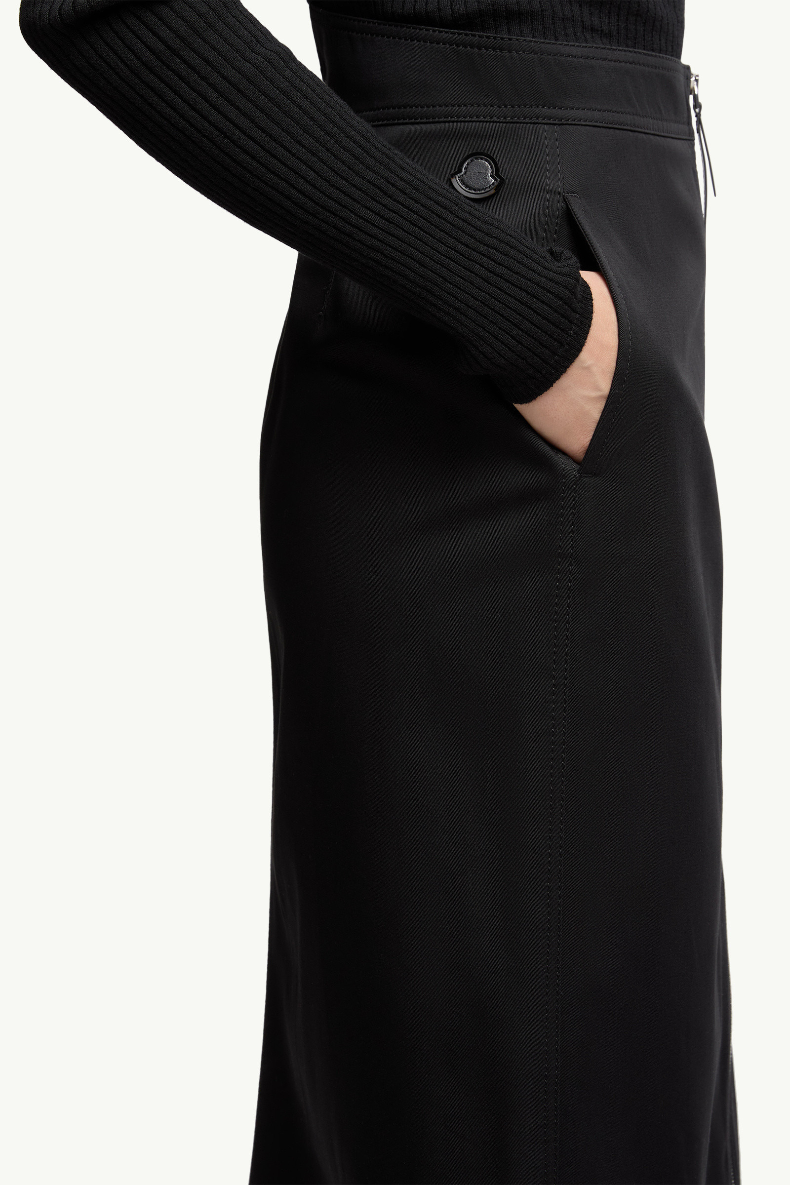 Moncler x EE72 by Edward Enninful Cotton Gabardine Midi Skirt - 6