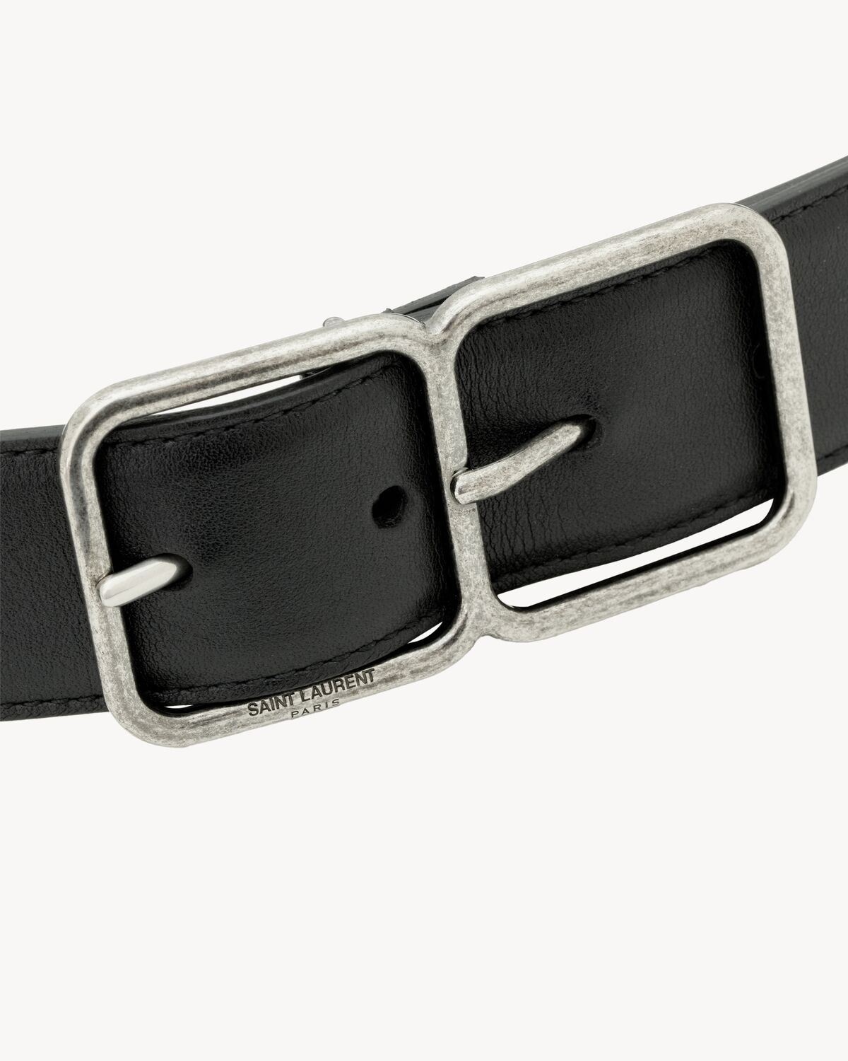DOUBLE FRAME BELT IN LACQUERED LEATHER - 3