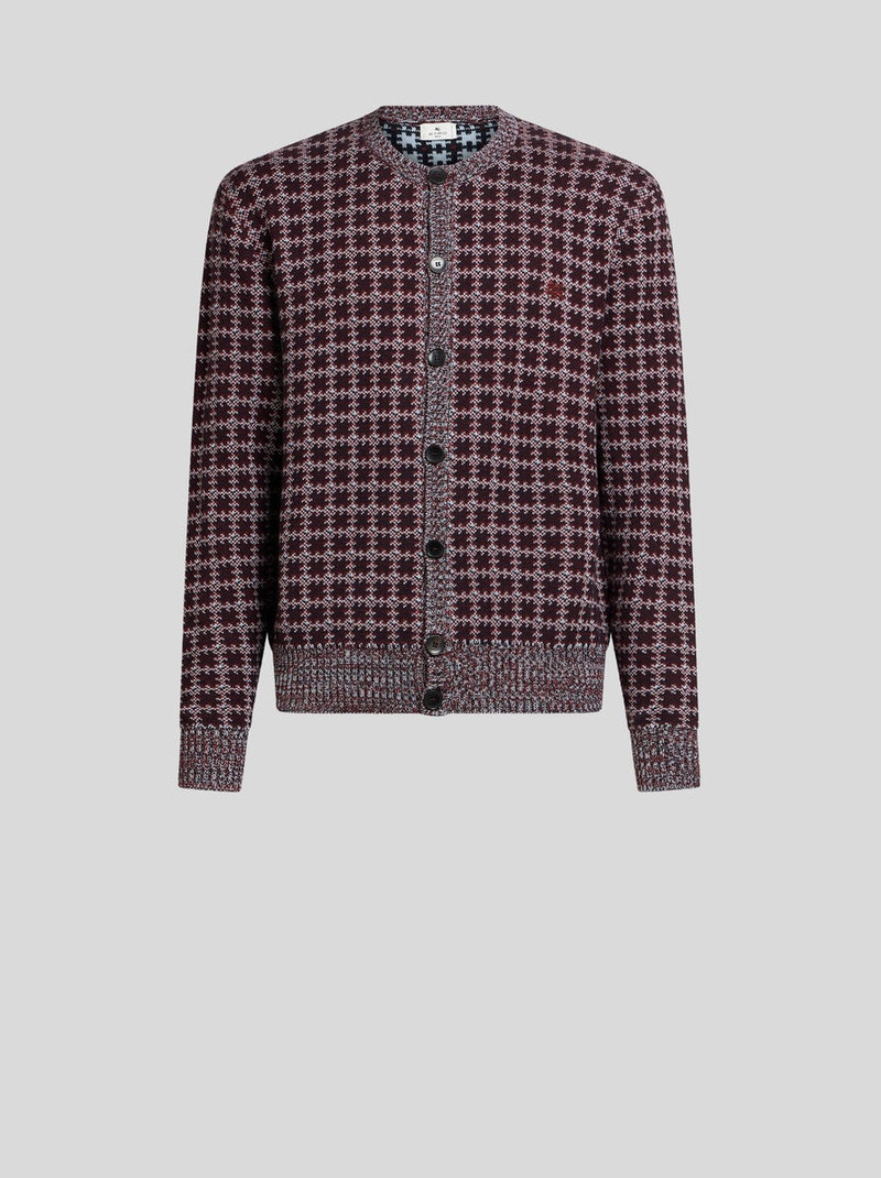 COTTON CARDIGAN JACKET WITH PEGASO EMBROIDERY 1