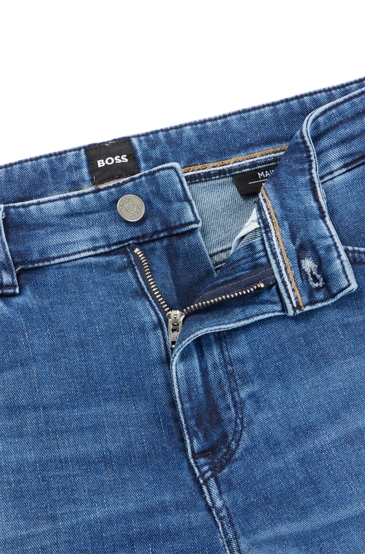 REGULAR-FIT JEANS IN BLUE ITALIAN DENIM - 6