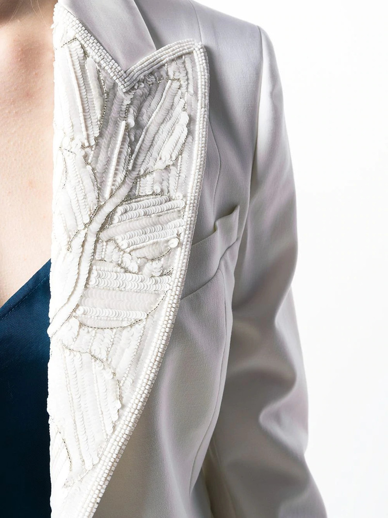 bead embellished lapel blazer 5