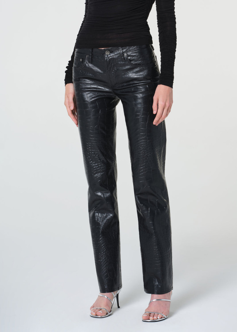 LOW RISE SLIM (RECYCLED LEATHER) IN CROC 5