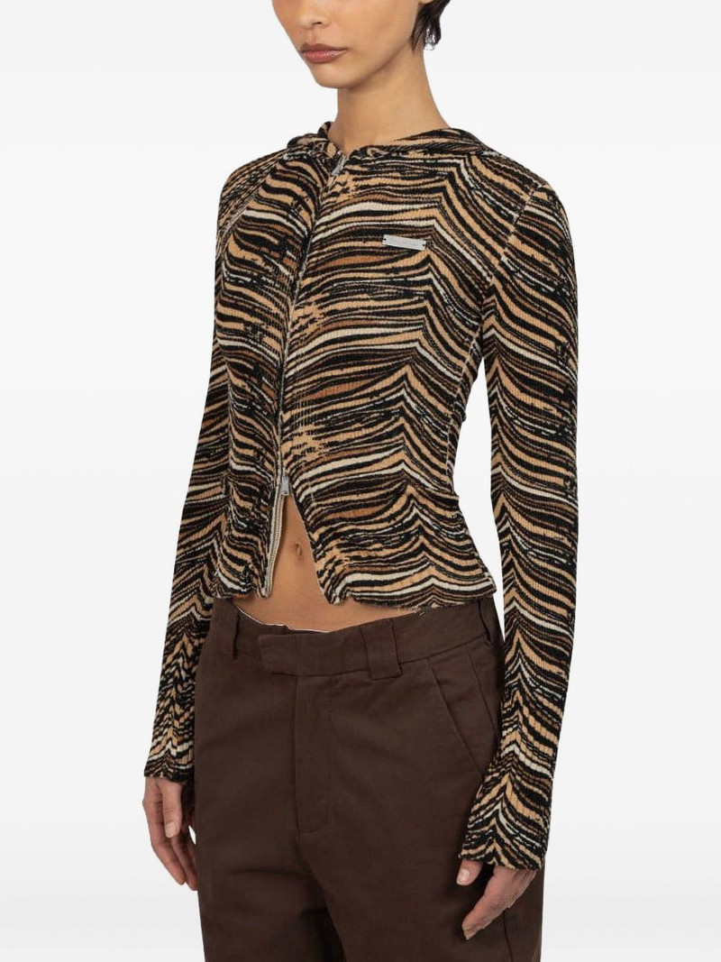 House of Sunny hooded zip-up knitwear outlook