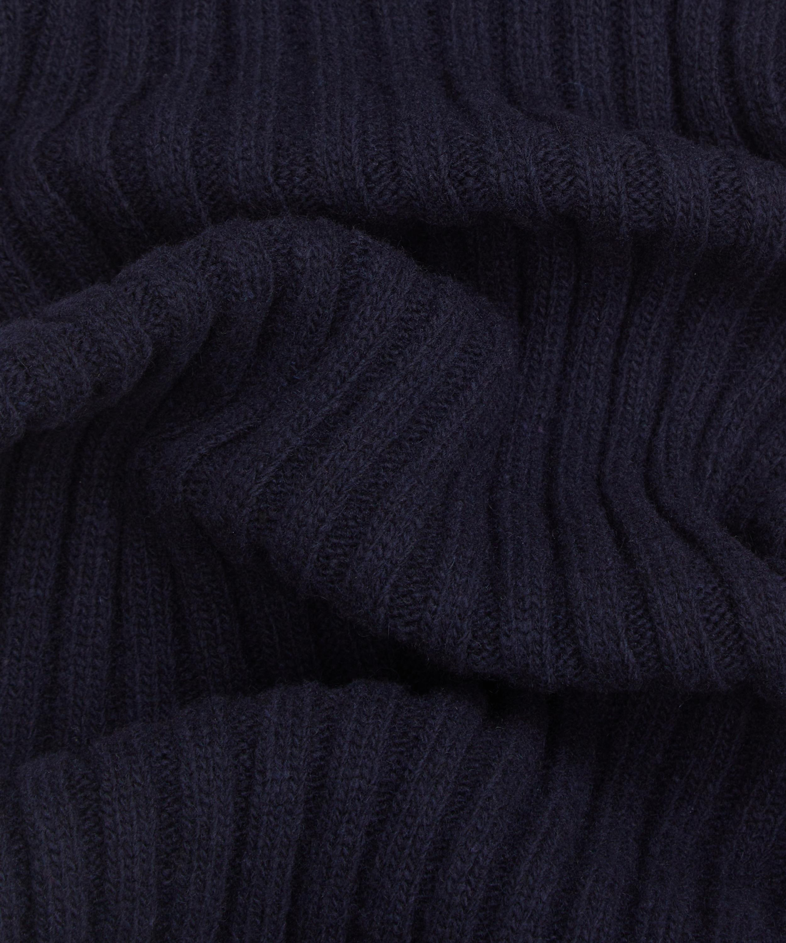Navy Soane Ribbed Scarf - 4
