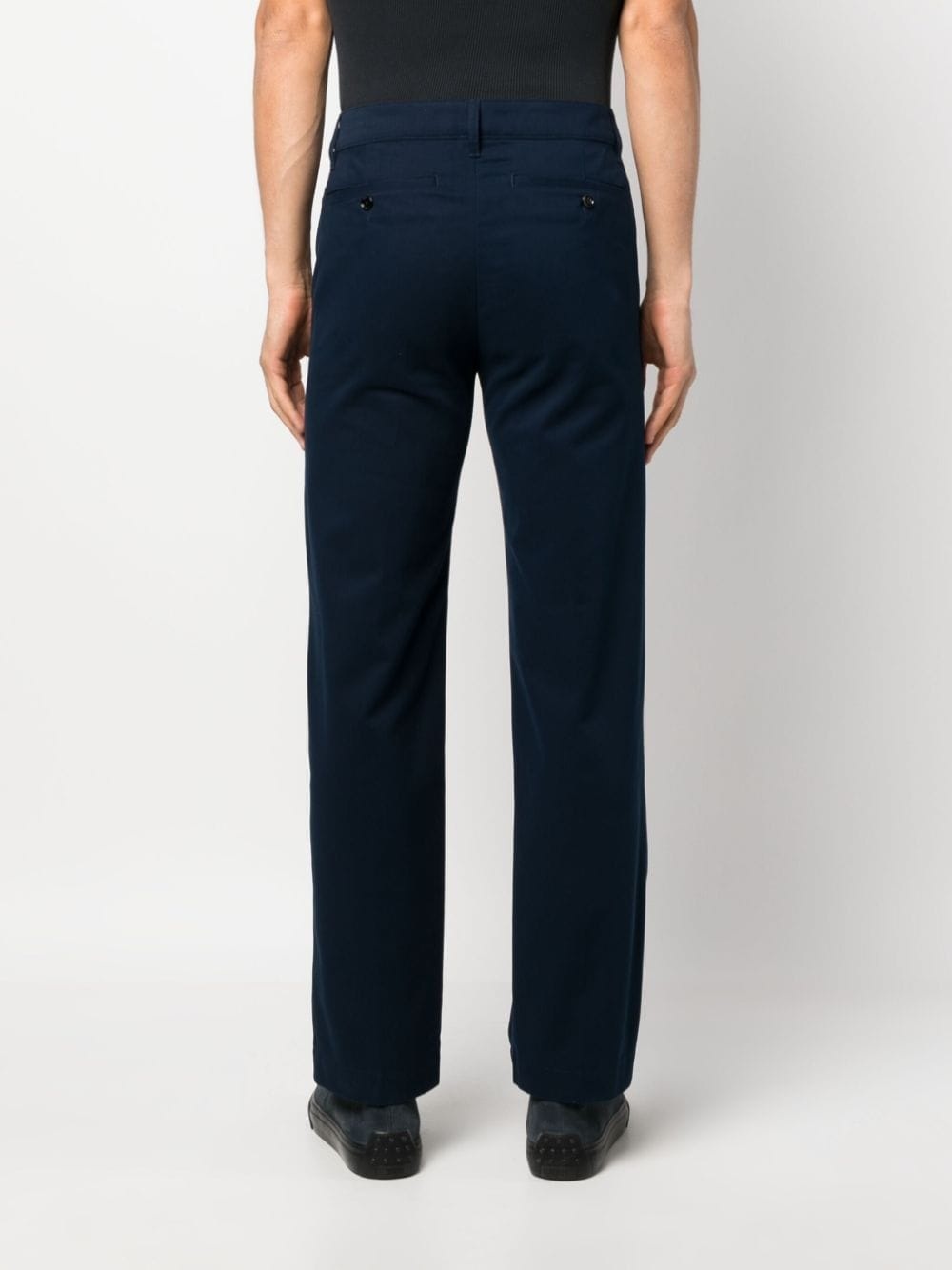 straight-leg cotton trousers - 4