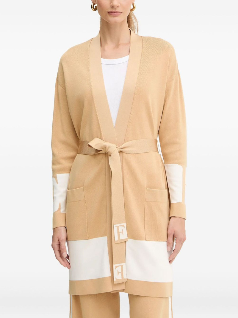tie-waist pocket knitted coat 1
