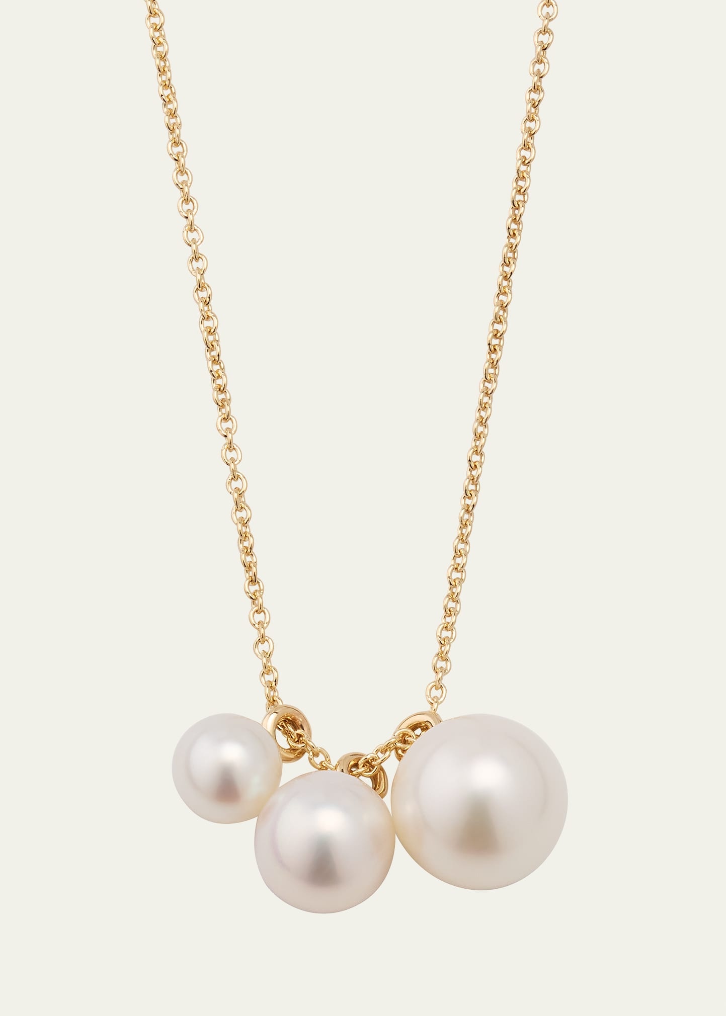 14K Recycled Yellow Gold Stella Necklace with Freshwater Pearls - 1