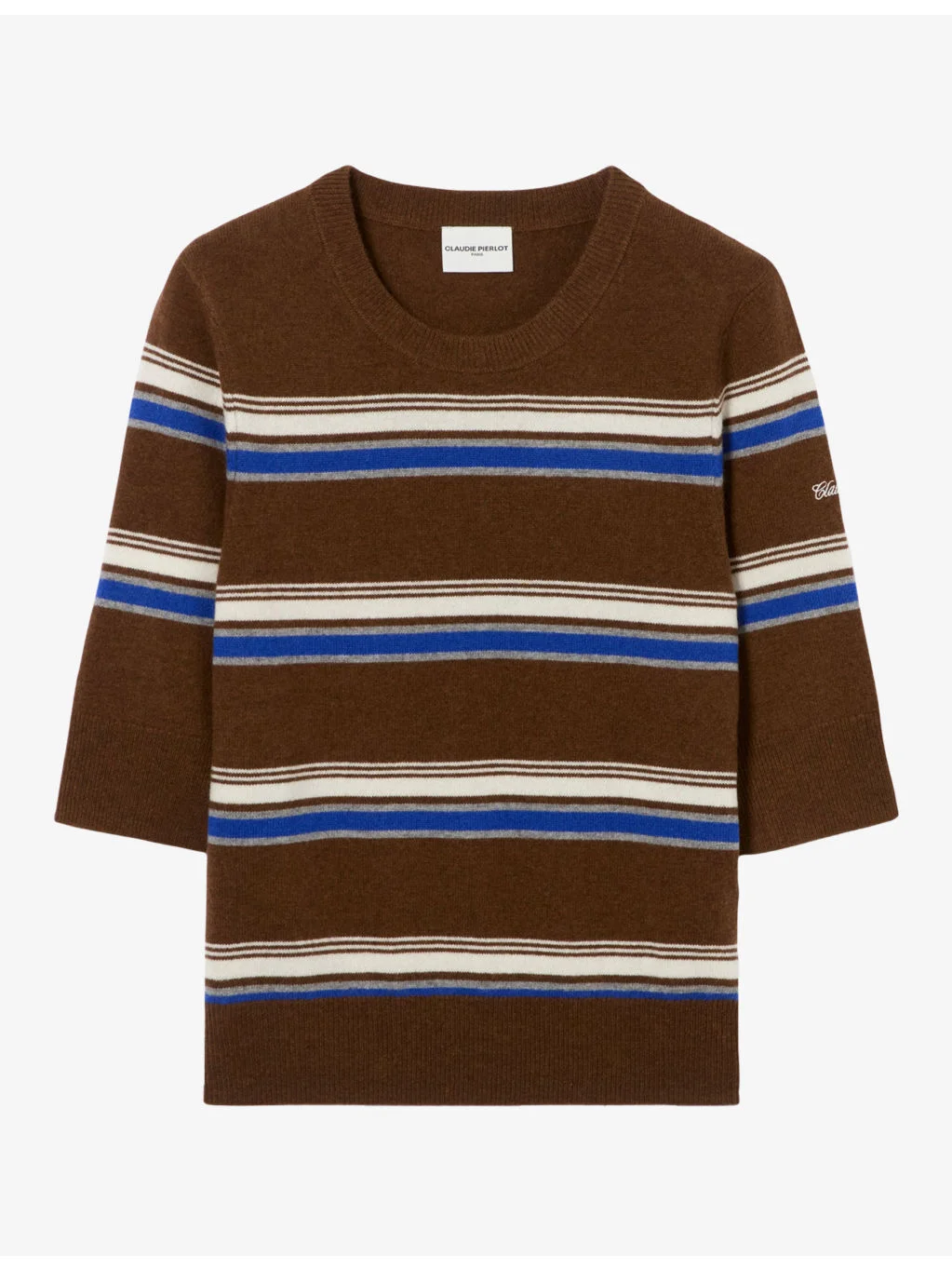 Striped Knitted Wool and Cashmere Jumper - 1
