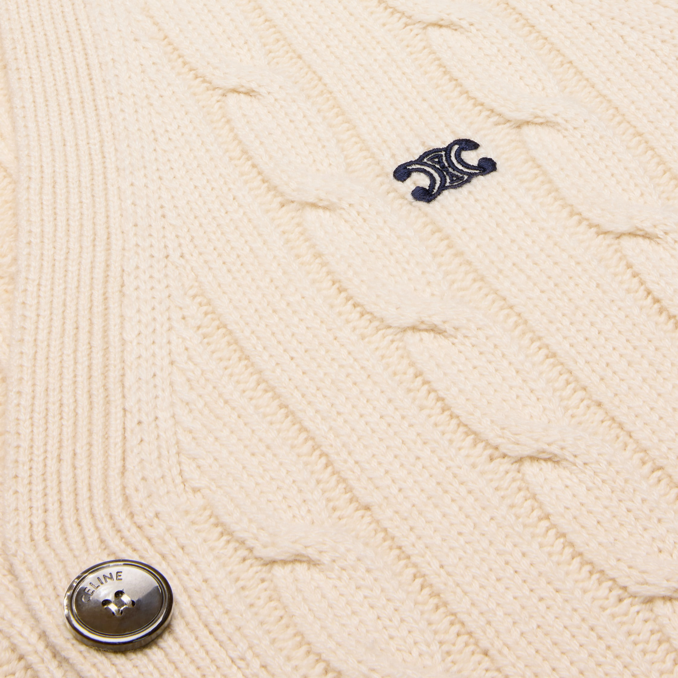cable-knit triomphe cardigan in cashmere - 4