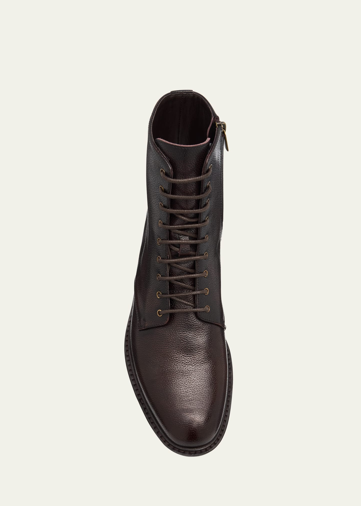 Men's Burnished Leather Ankle Boots - 5