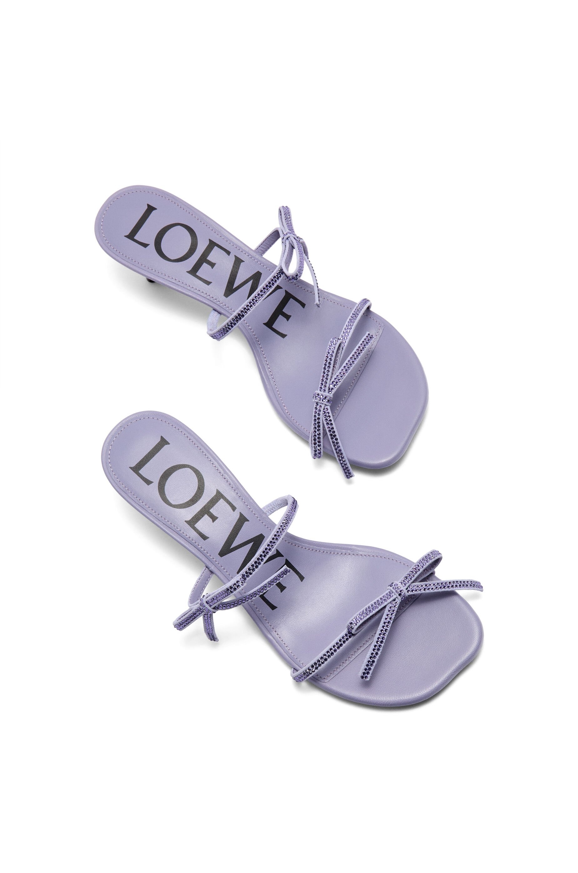 Petal sandal in suede and rhinestones - 4