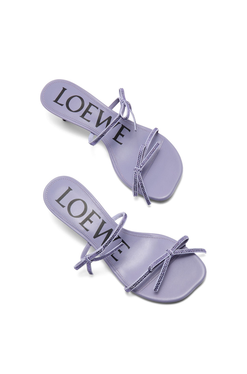 Petal sandal in suede and rhinestones 4