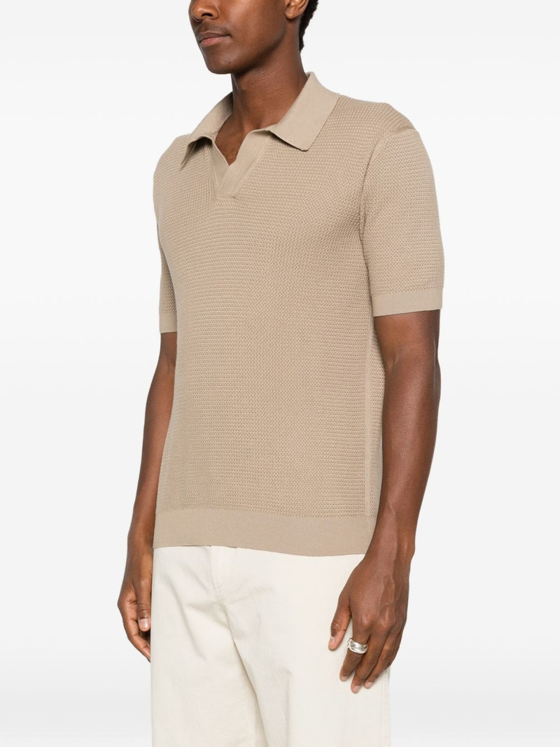 waffle-knit V-neck T-shirt 3