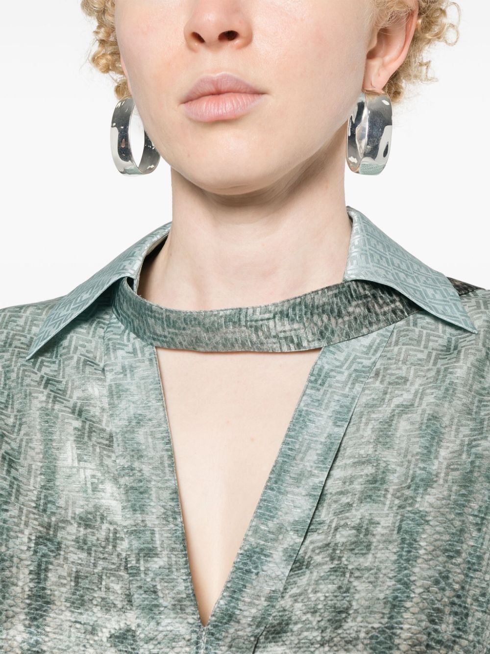 animal-print silk shirt - 5