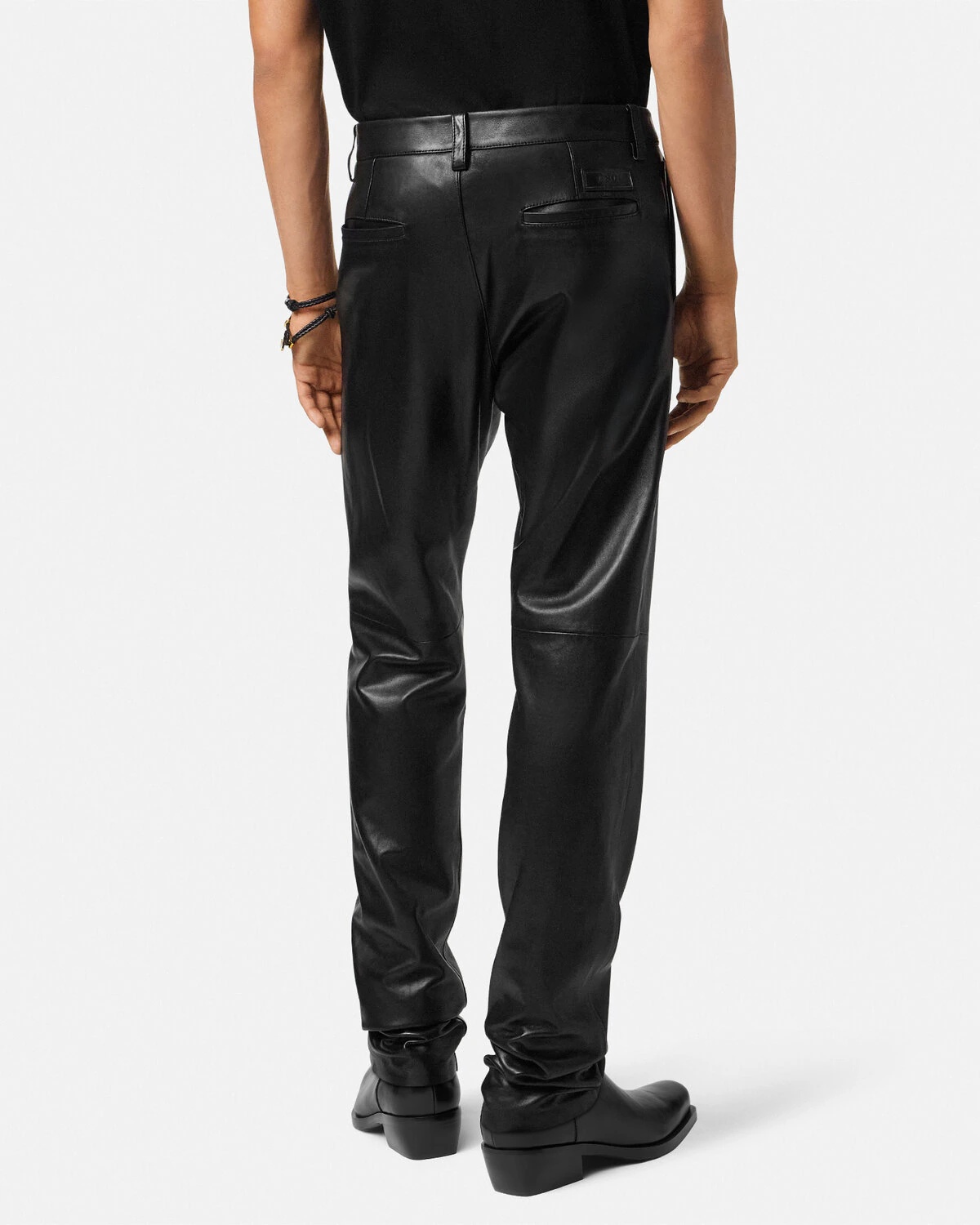 Regular-Fit Plongé Leather Pants - 5
