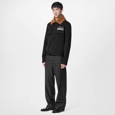 Louis Vuitton Knit Blouson With Shearling Collar outlook