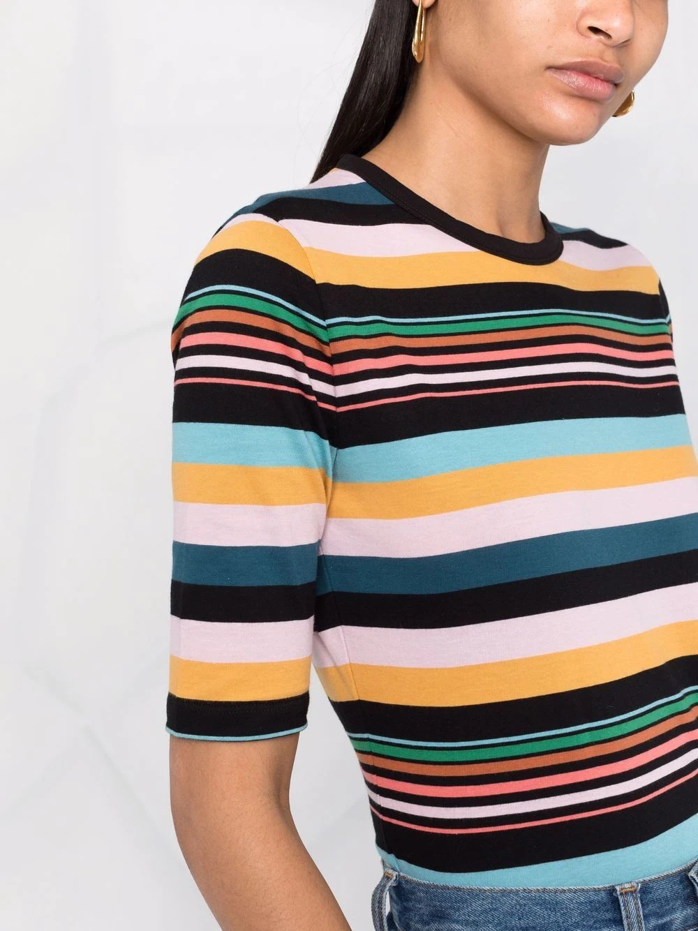 stripe-print T-shirt - 5