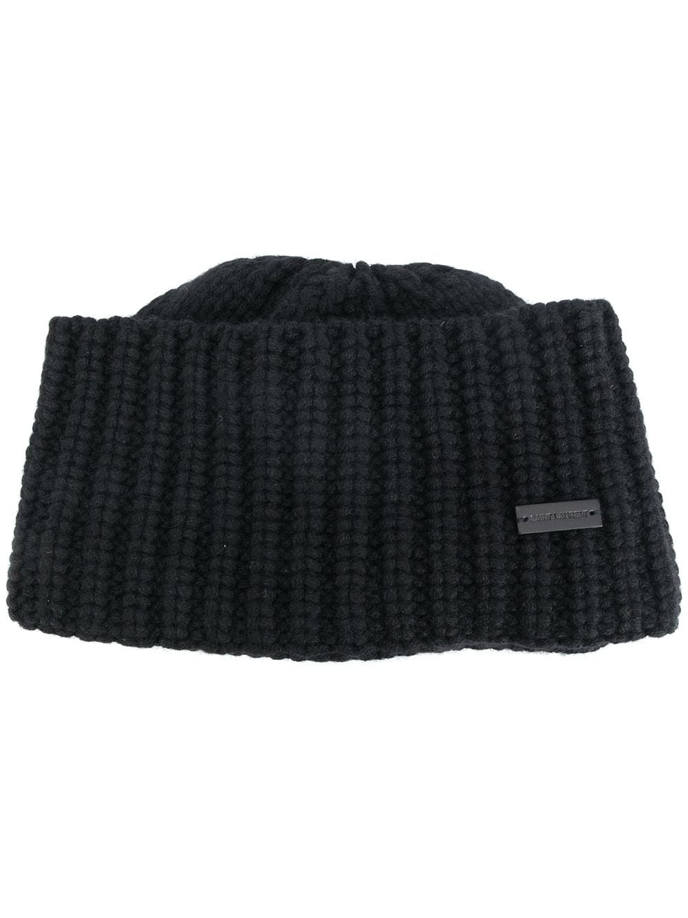 rib-knit cashmere beanie - 1