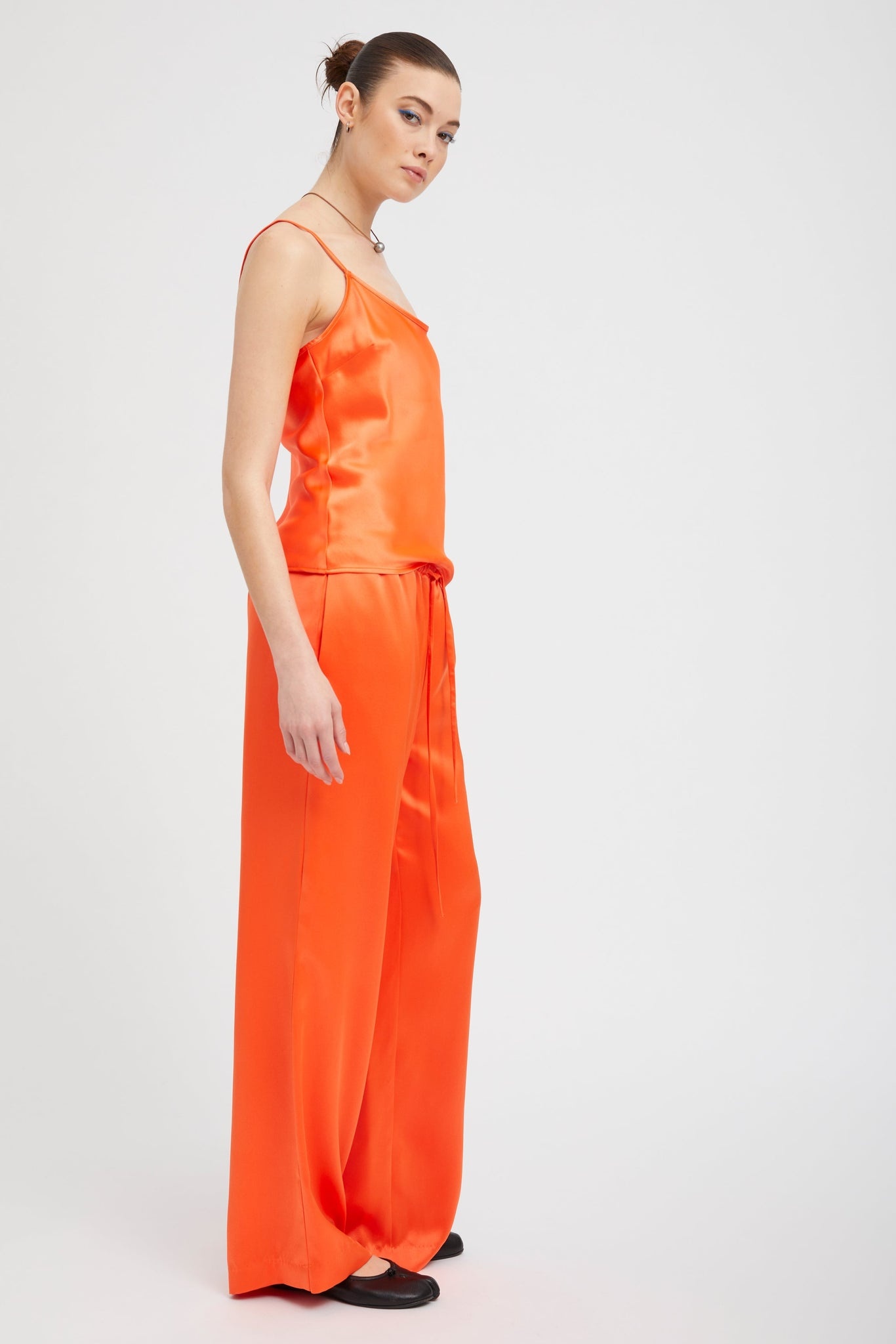 ORANGE SILK KAUAI PANTS - 4