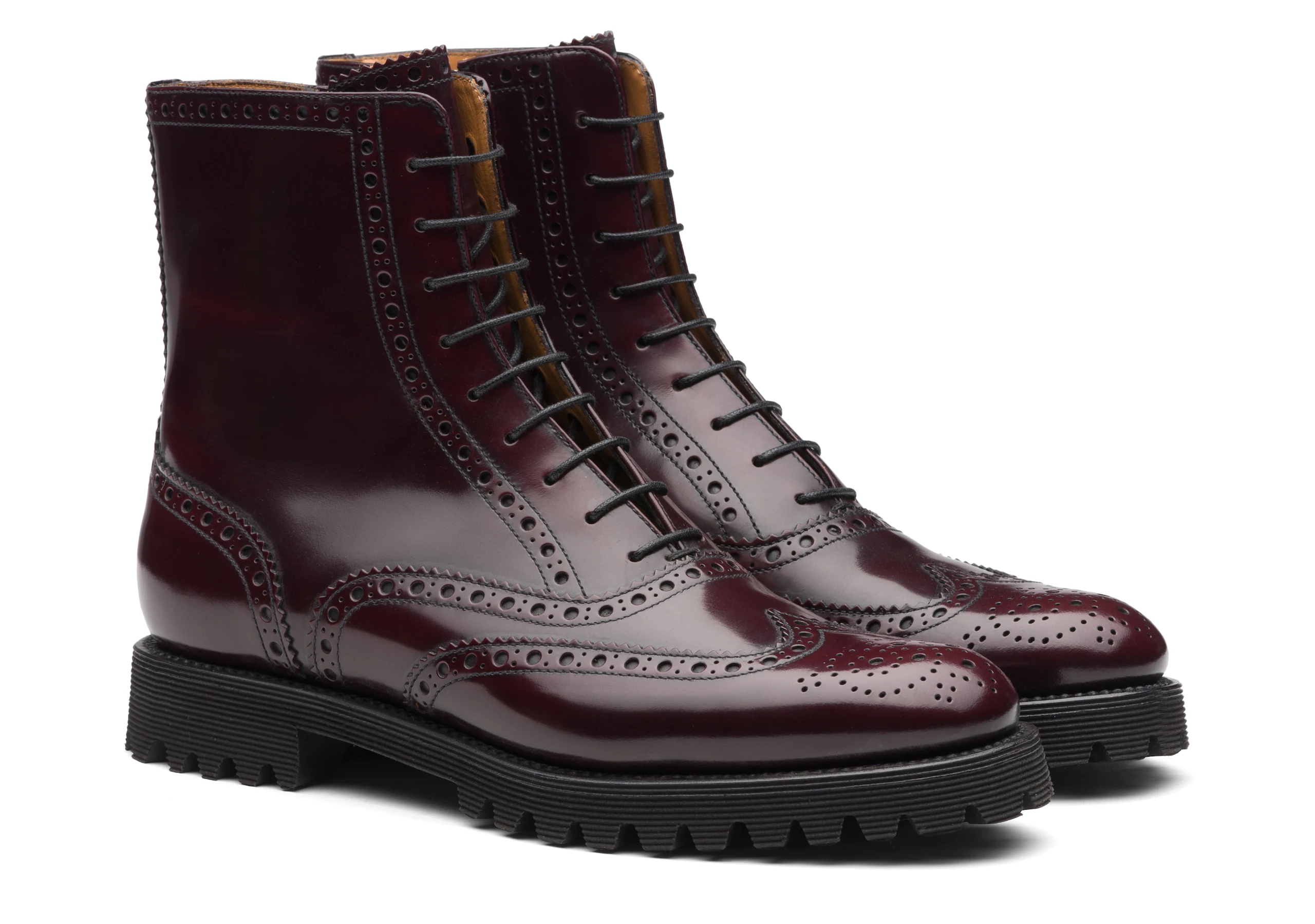 Cammy
Polished Binder Lace Up Boot Brogue Burgundy - 2