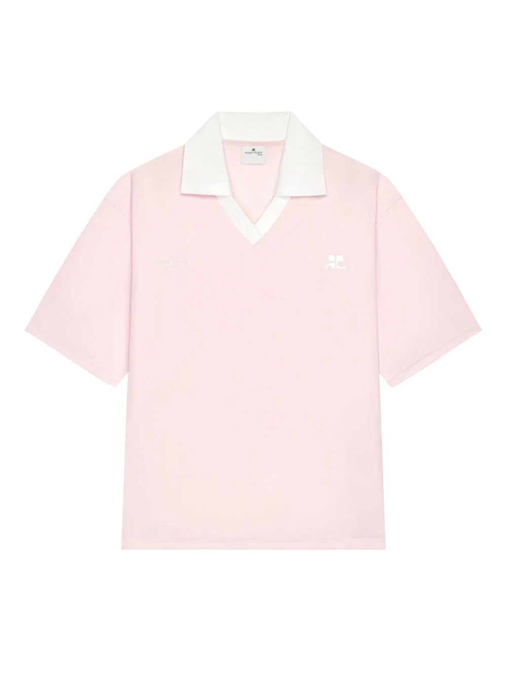 V-neck logo polo shirt - 1