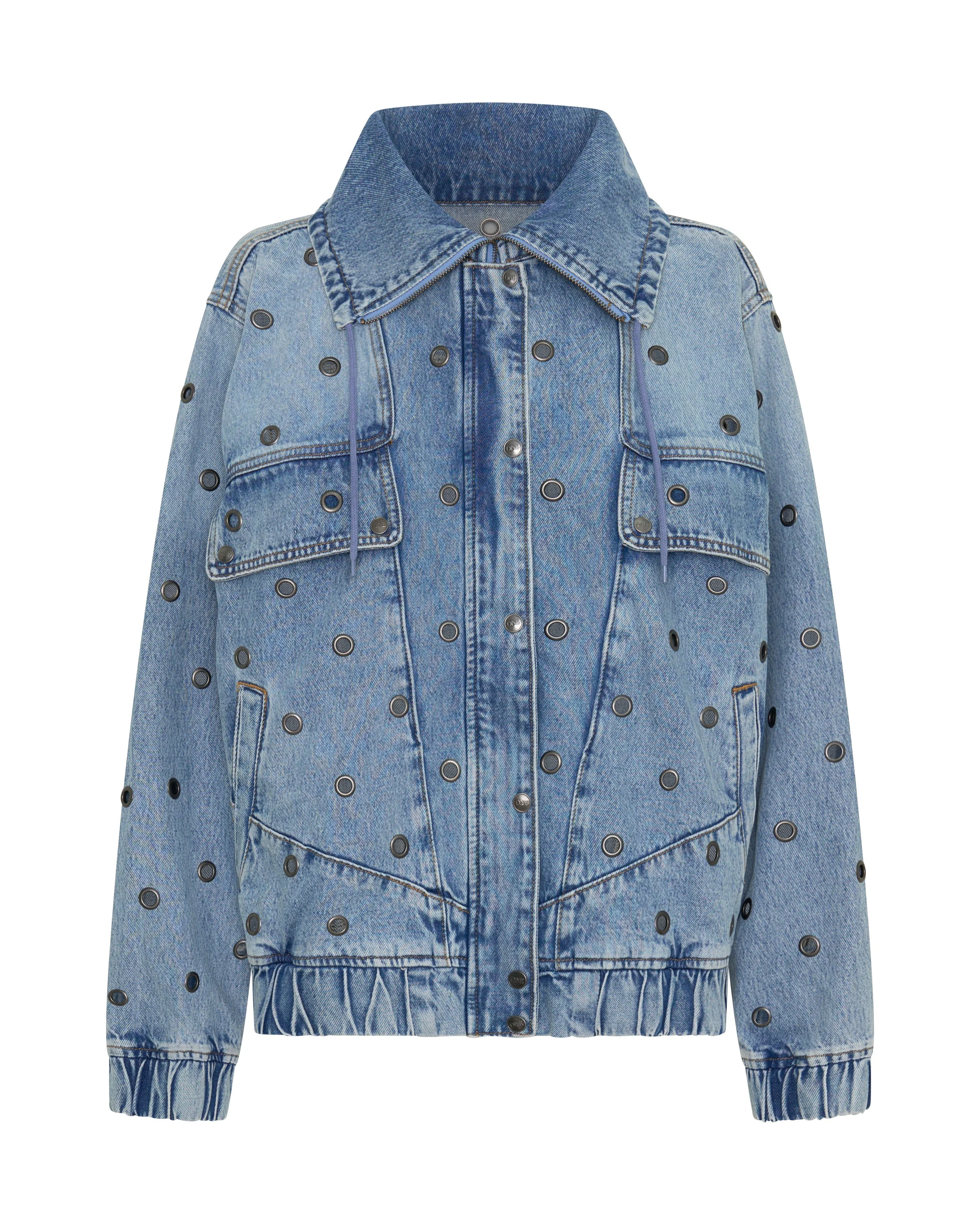 Punk Paradise Denim Bomber Jacket - Salty Dog - 1