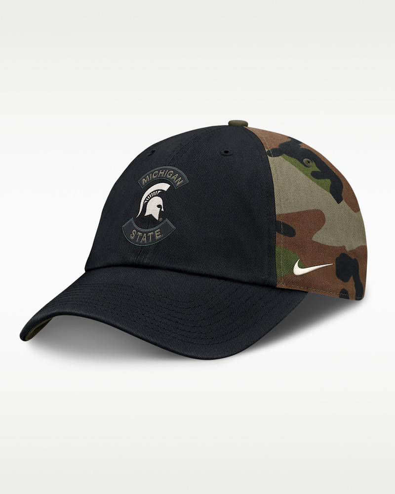 Michigan State 2025 Military Appreciation Club Men's Nike College Adjustable Hat 1