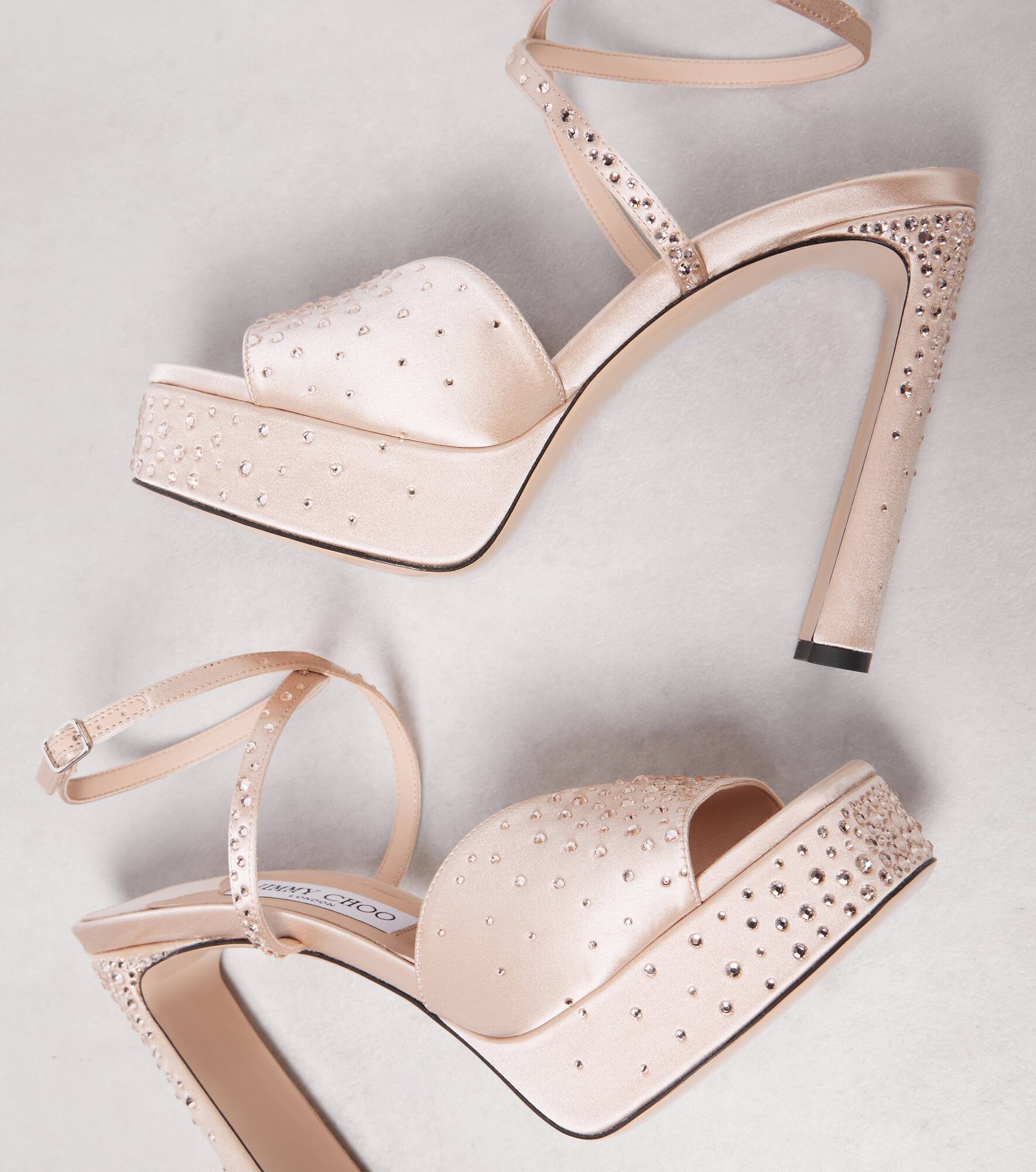 Karli 125 satin platform sandals - 5