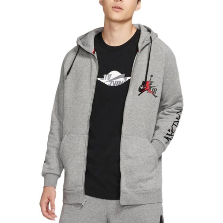 Air Jordan graphic logo hooded jacket 'Grey' DH9507-091 - 3