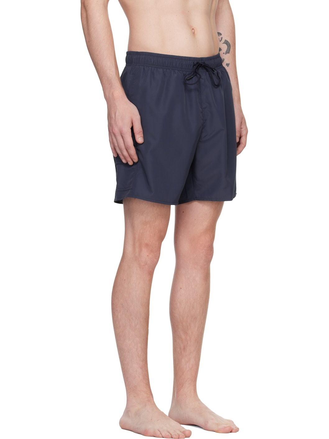 Navy Flap Pocket Swim Shorts - 2