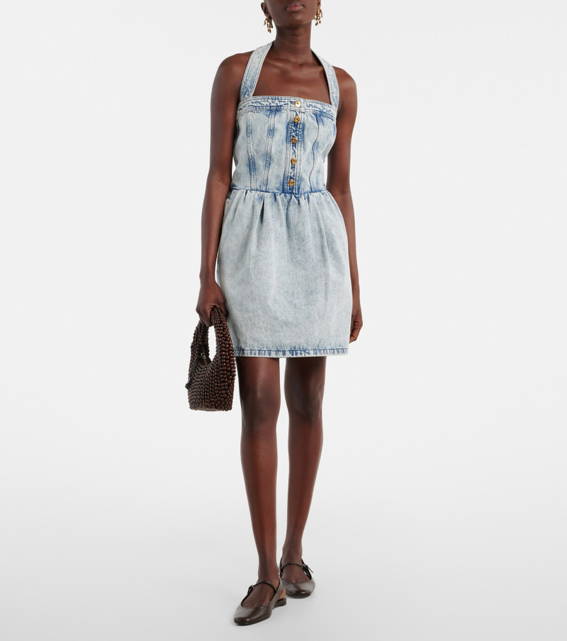 PATOU Halterneck denim minidress outlook