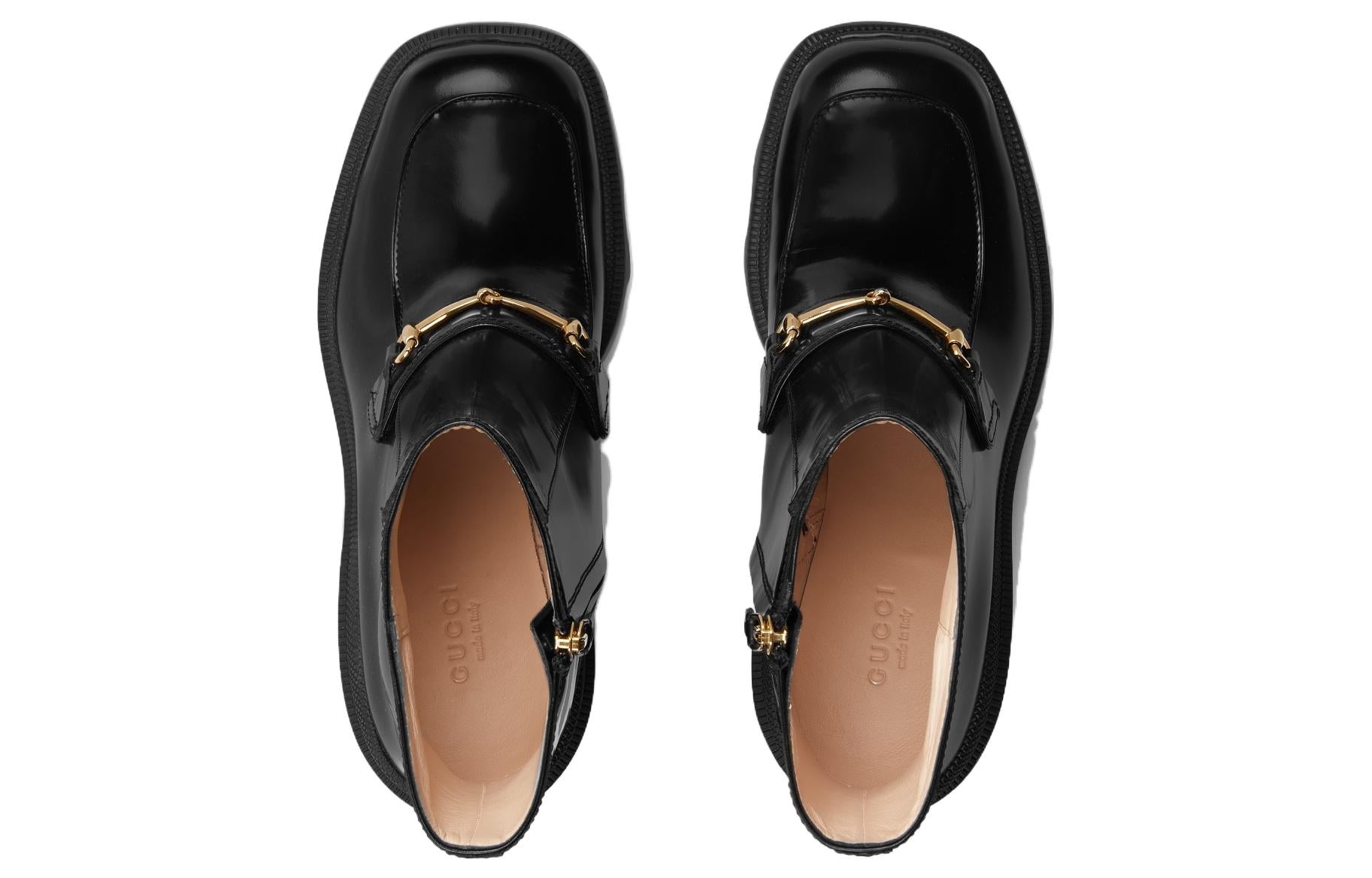 (WMNS) Gucci Boot With Horsebit 'Black' 750589-AACAT-1000 - 4