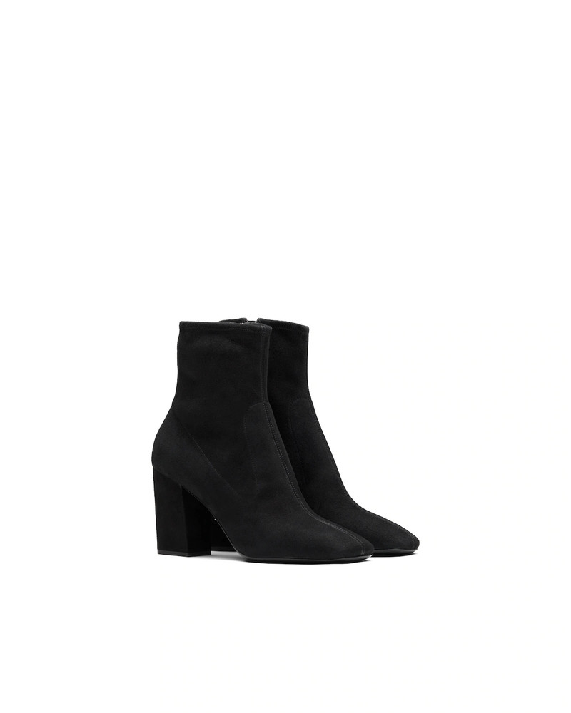 Stretch suede booties 1