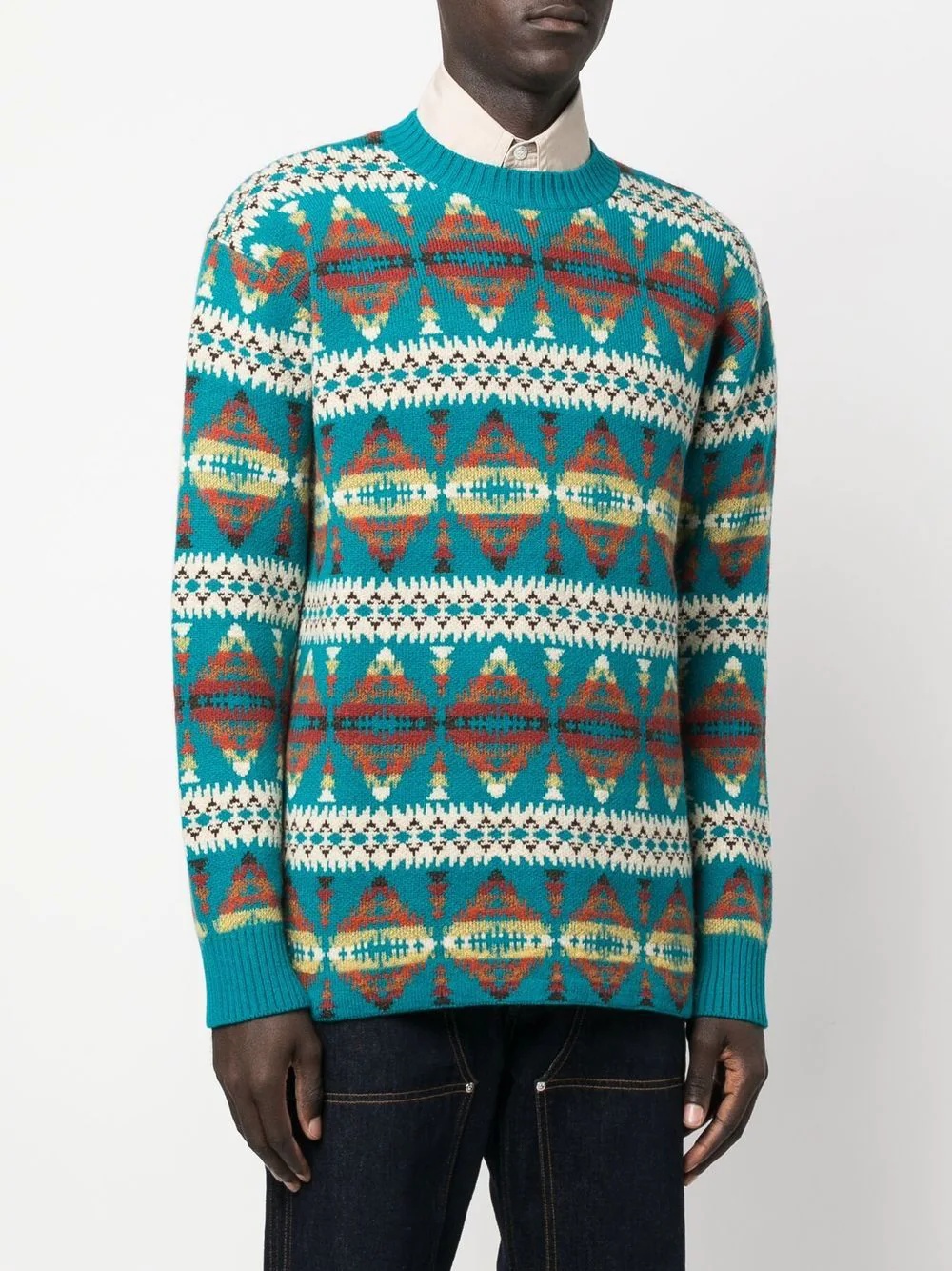 intarsia-knit wool jumper - 3